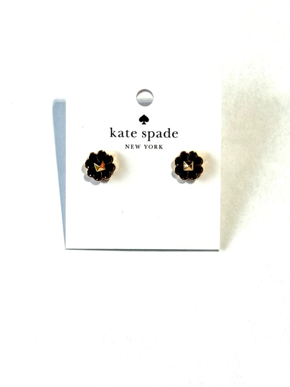 kate spade Black and Gold Rounded Stud Earrings